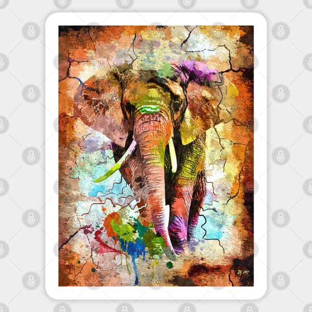 African Elephant Sticker by danieljanda